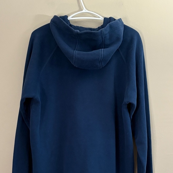 Adidas Blue Pull Over Hoodie with Large Logo - Picture 9 of 11
